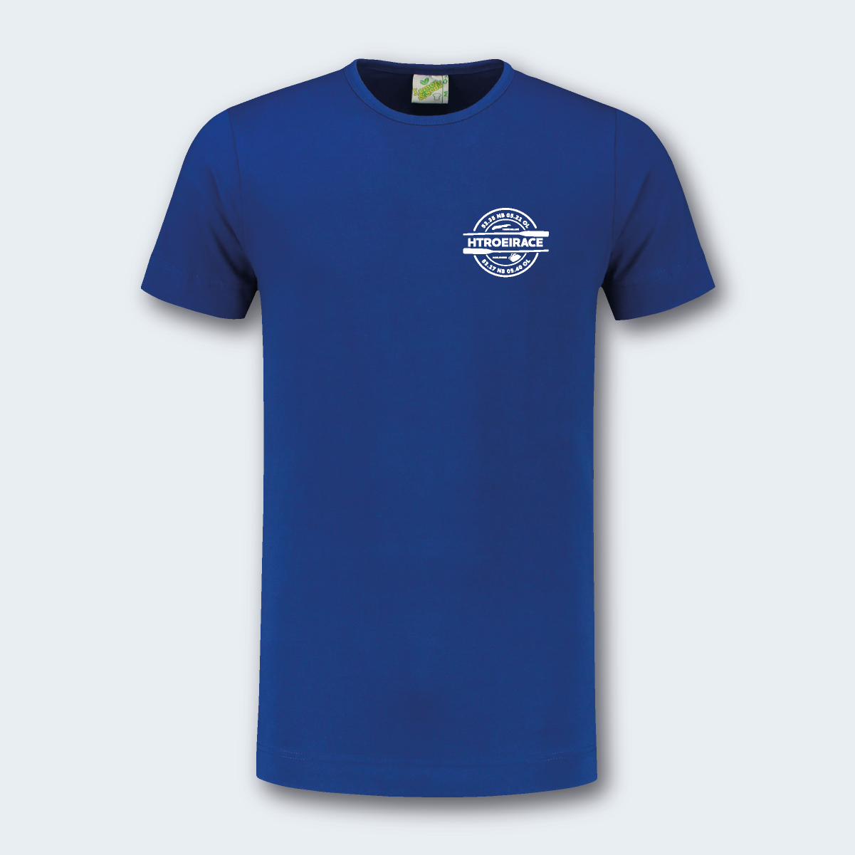 Heren Bodyfit T-shirt Blauw